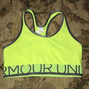 Under Armour neon yellow sports bra XS